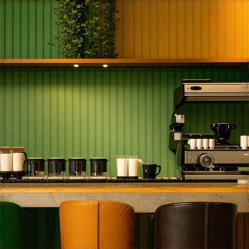 Interior view of a cozy, well-lit coffee shop with inviting atmosphere