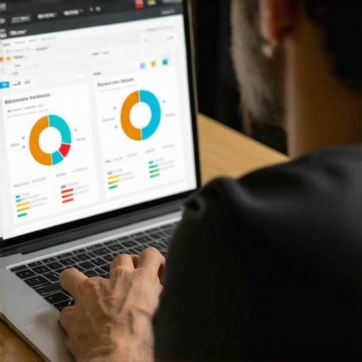 Business owner managing local SEO tools for map visibility.