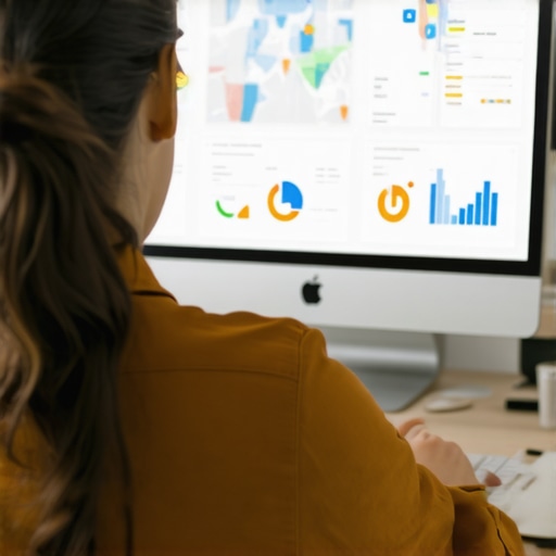 Person reviewing local SEO performance metrics on digital screen