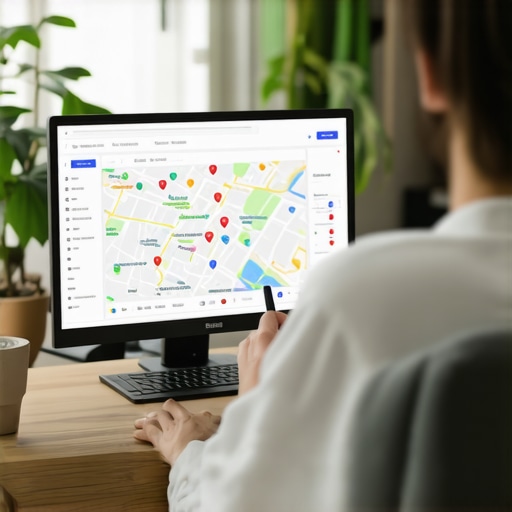 Person working on local SEO and Google Maps strategy on a laptop