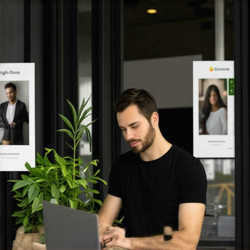 Business owner uploading photos and updating details on Google My Business