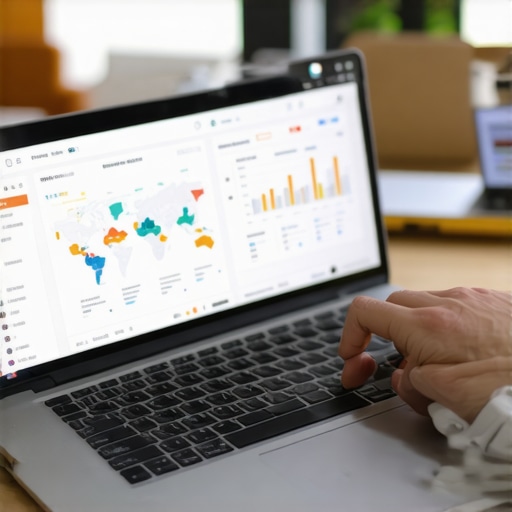 Person reviewing digital marketing analytics on a laptop for local SEO optimization