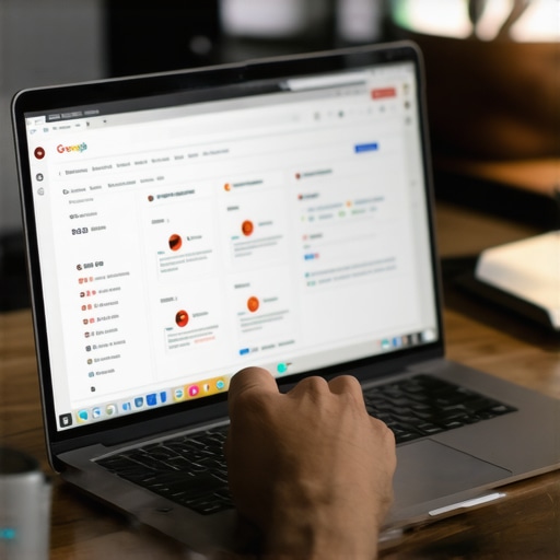 Business owner responding to Google reviews on a computer