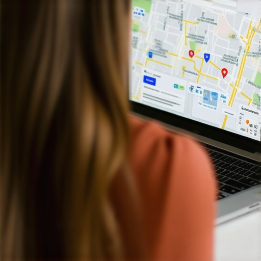 Person reviewing local SEO analytics on laptop for map marketing improvement
