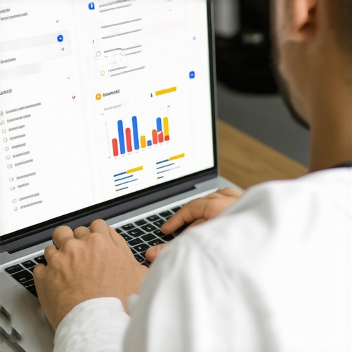 A digital device showing a checklist for local SEO optimization with various profile elements.