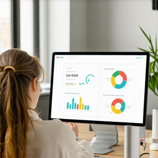 Person reviewing local SEO analytics on a computer to improve Google Maps visibility