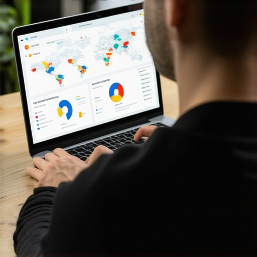 A person reviewing local SEO analytics on a laptop for Google Maps optimization